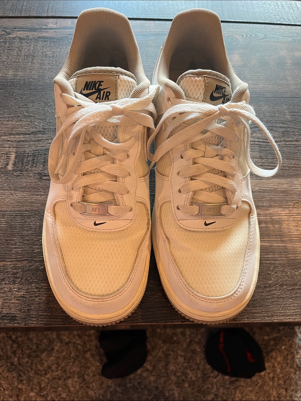 Nike Air Force Ones Men’s Cream/Off-White Low-Top Sneakers